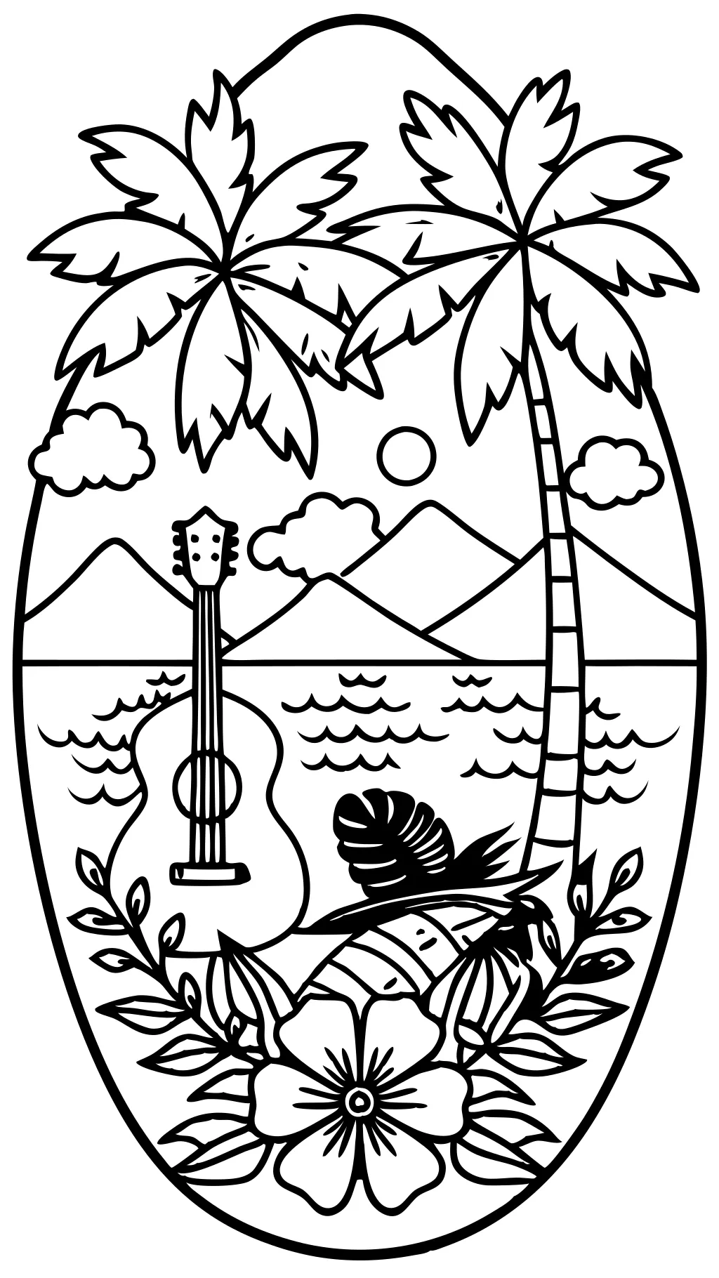 hawaii coloring pages